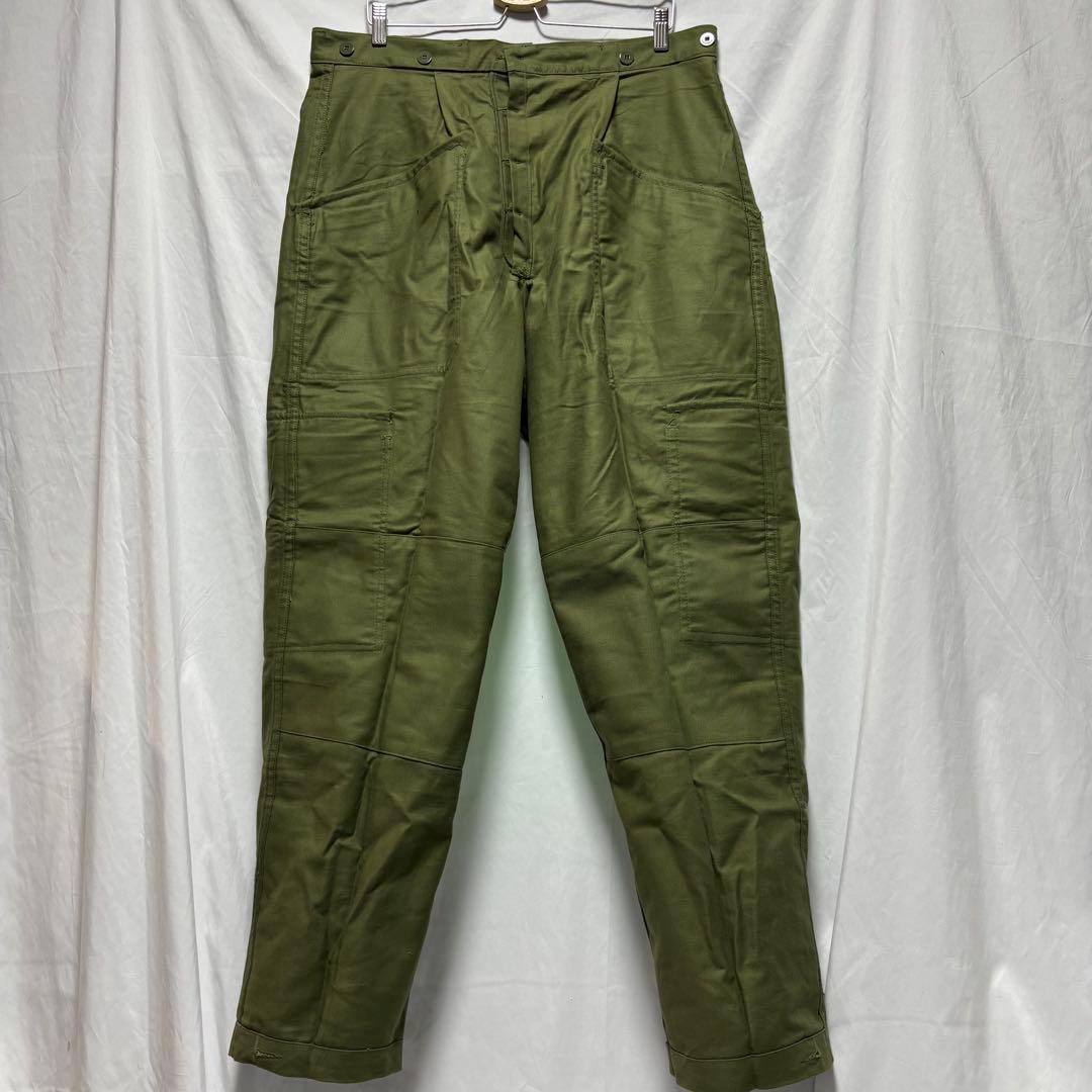 スウェーデン軍　60's コットン ユーティリティー カーゴパンツ　未使用　実物