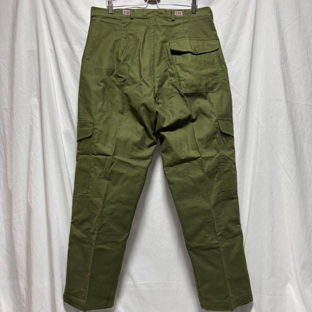 スウェーデン軍　60's コットン ユーティリティー カーゴパンツ　未使用　実物