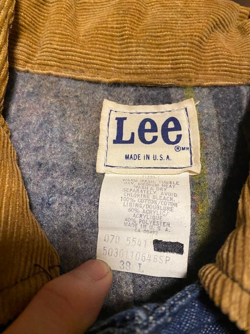 Lee デニムカバーオール 濃紺　インナー付