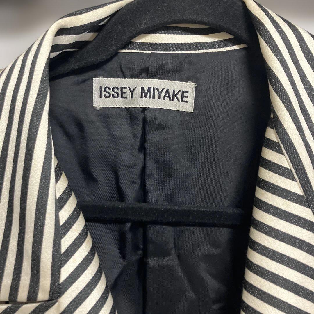 イッセイミヤケ ストライプ ジャケット