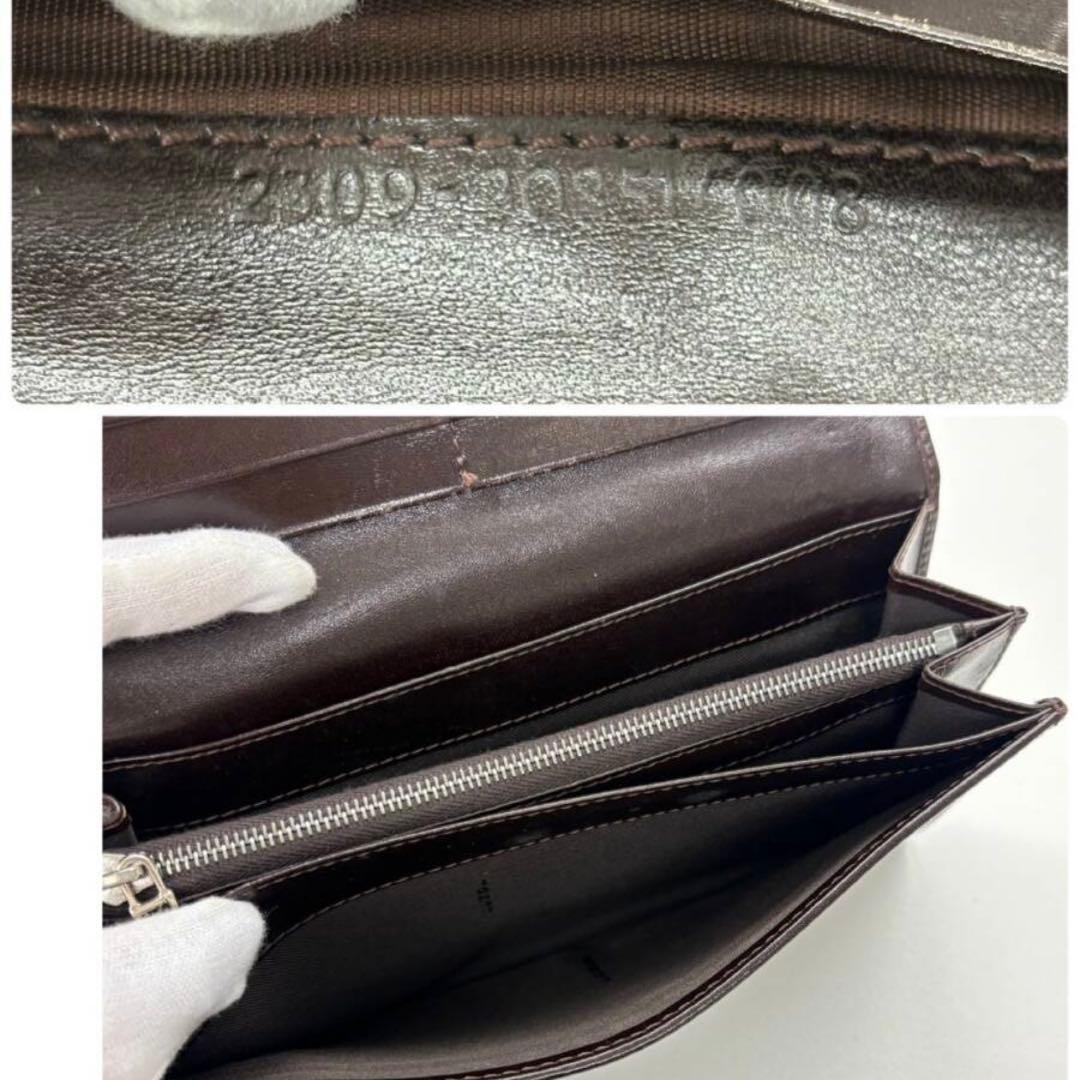 【極美品】 FENDI フェンディ ズッカ FF 長財布 キャンバス レザー