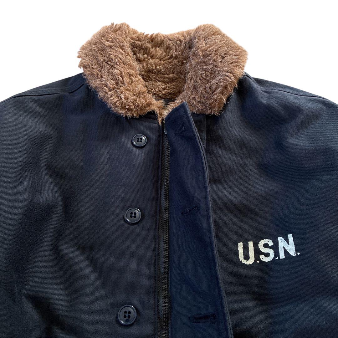 t*n様 【美品】HOUSTON デッキジャケット N-1 ネイビー 38