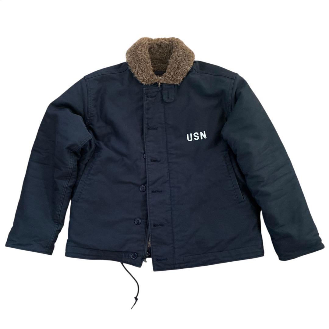t*n様 【美品】HOUSTON デッキジャケット N-1 ネイビー 38