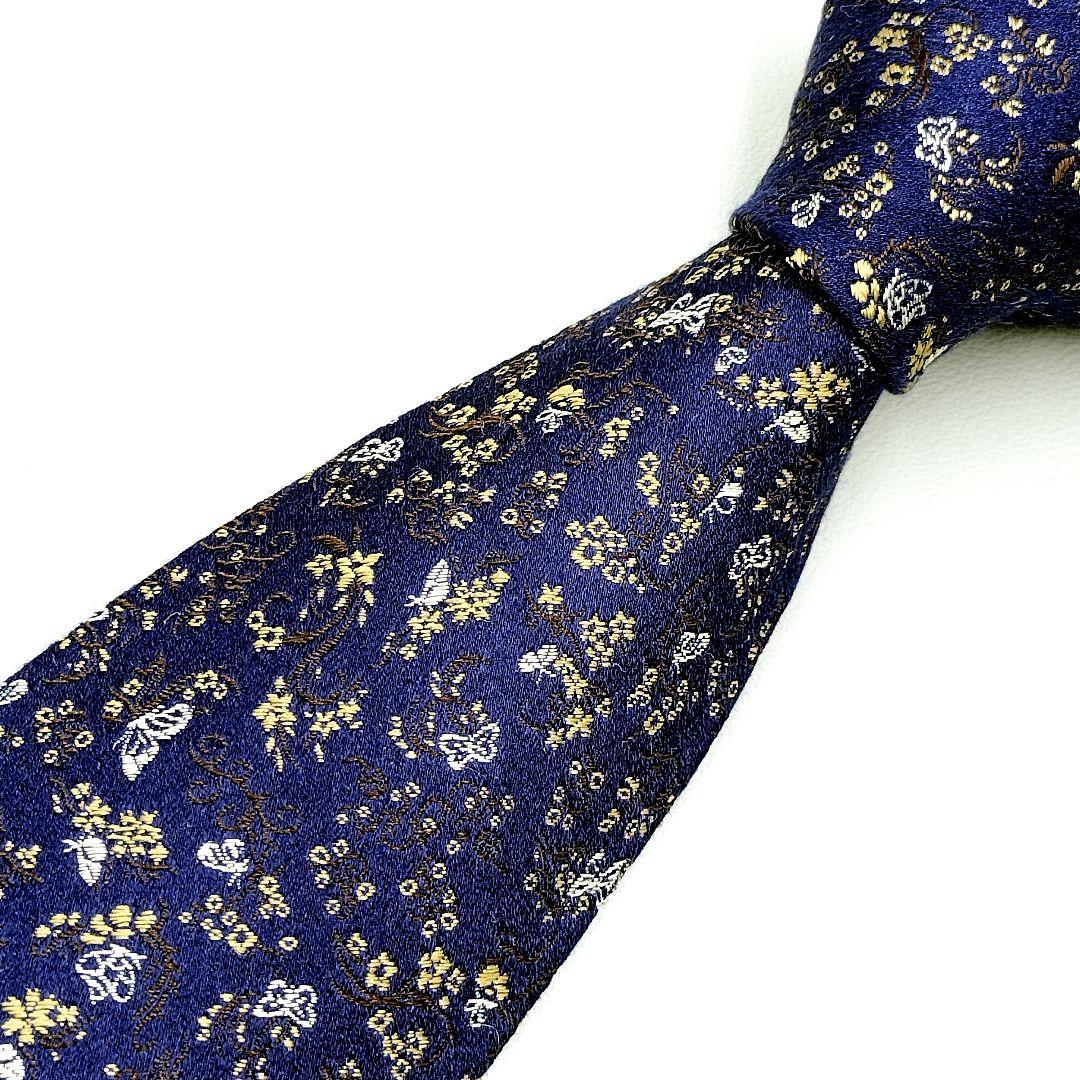 美品　現行　ポールスミス　ジャガード　バタフライ　蝶々　花柄　刺繍　総柄　光沢