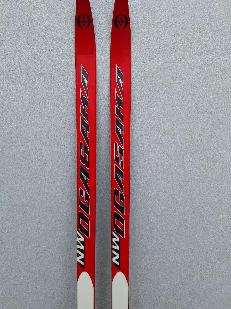 OGASAKA スキー板 レッド/ホワイト ウロコ板