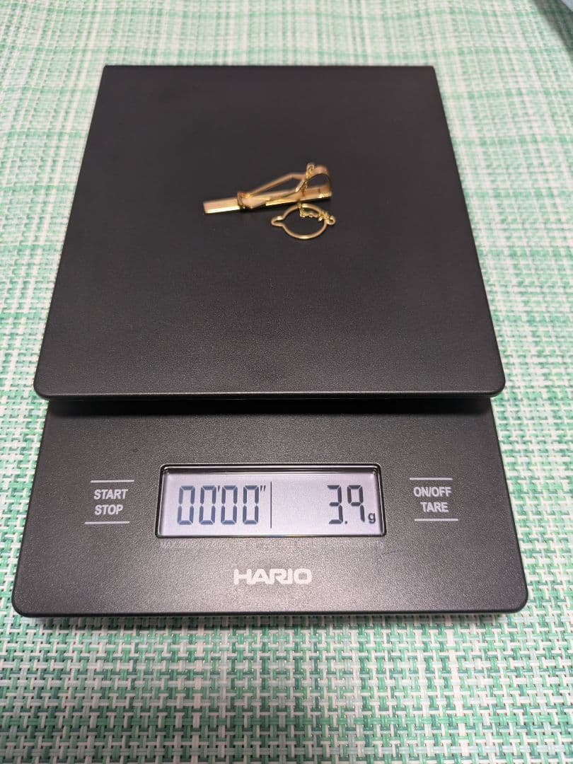 K18 ネクタイピン チェーン付き　3.9g