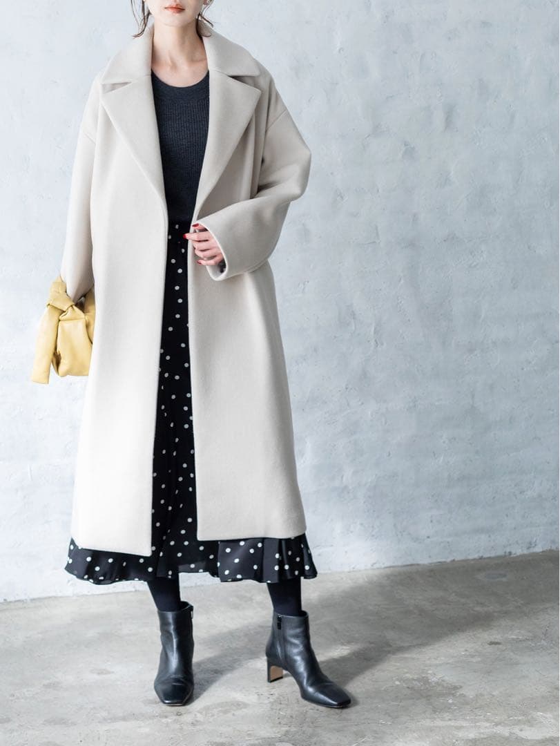 イエナ／美品❤️MANTECOオーバーチェスターコート38 アイボリーホワイト