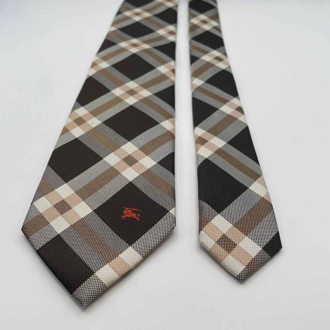 ✨極美品✨BURBERRY ネクタイ ノバチェック 刺繍　　高級 ビジネス