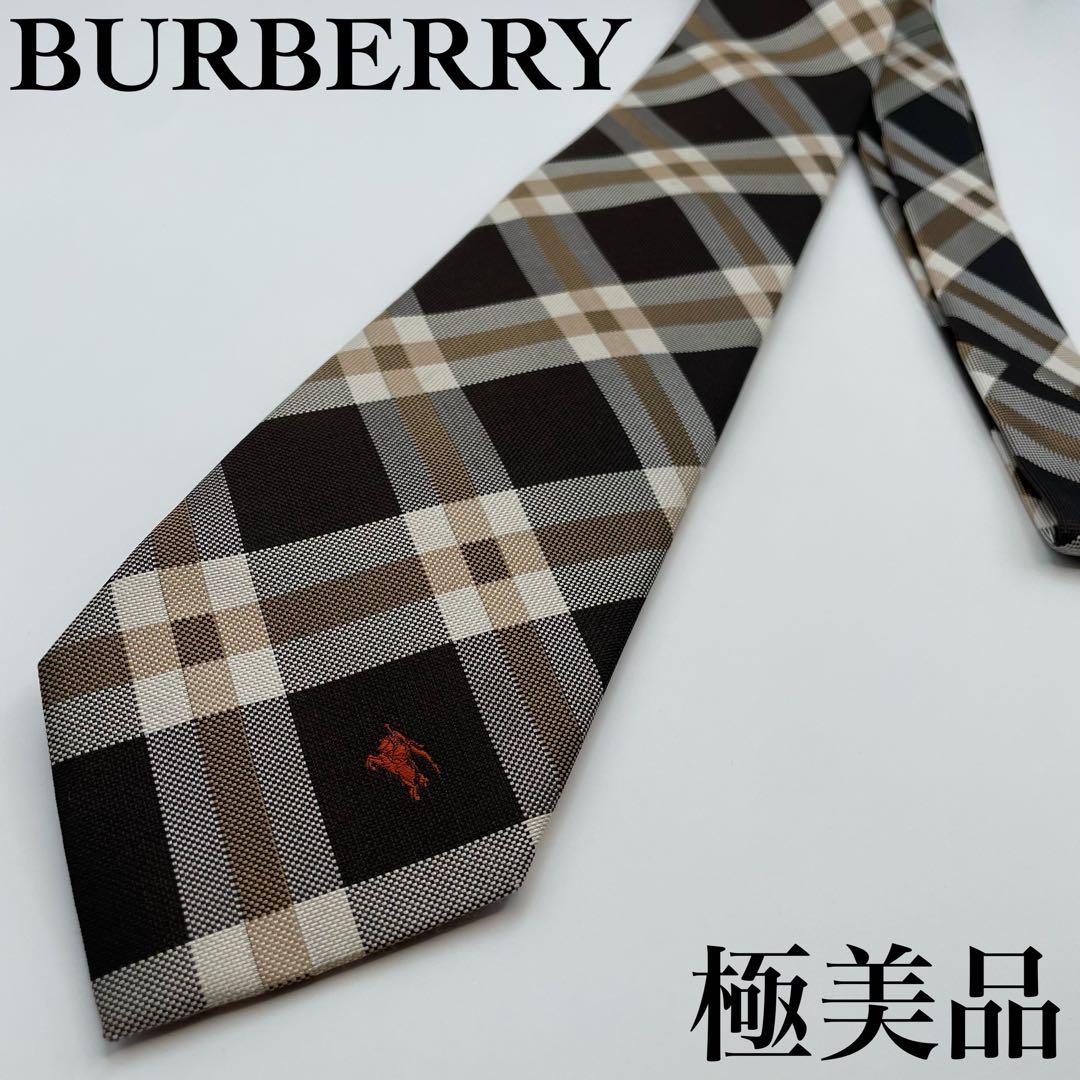 ✨極美品✨BURBERRY ネクタイ ノバチェック 刺繍　　高級 ビジネス