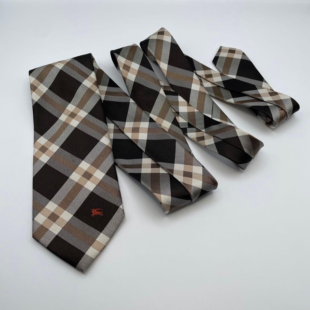 ✨極美品✨BURBERRY ネクタイ ノバチェック 刺繍　　高級 ビジネス