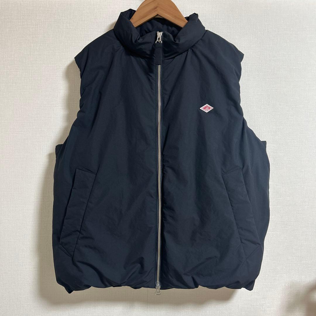 ダントン　スタンドカラー タフタダウンベスト