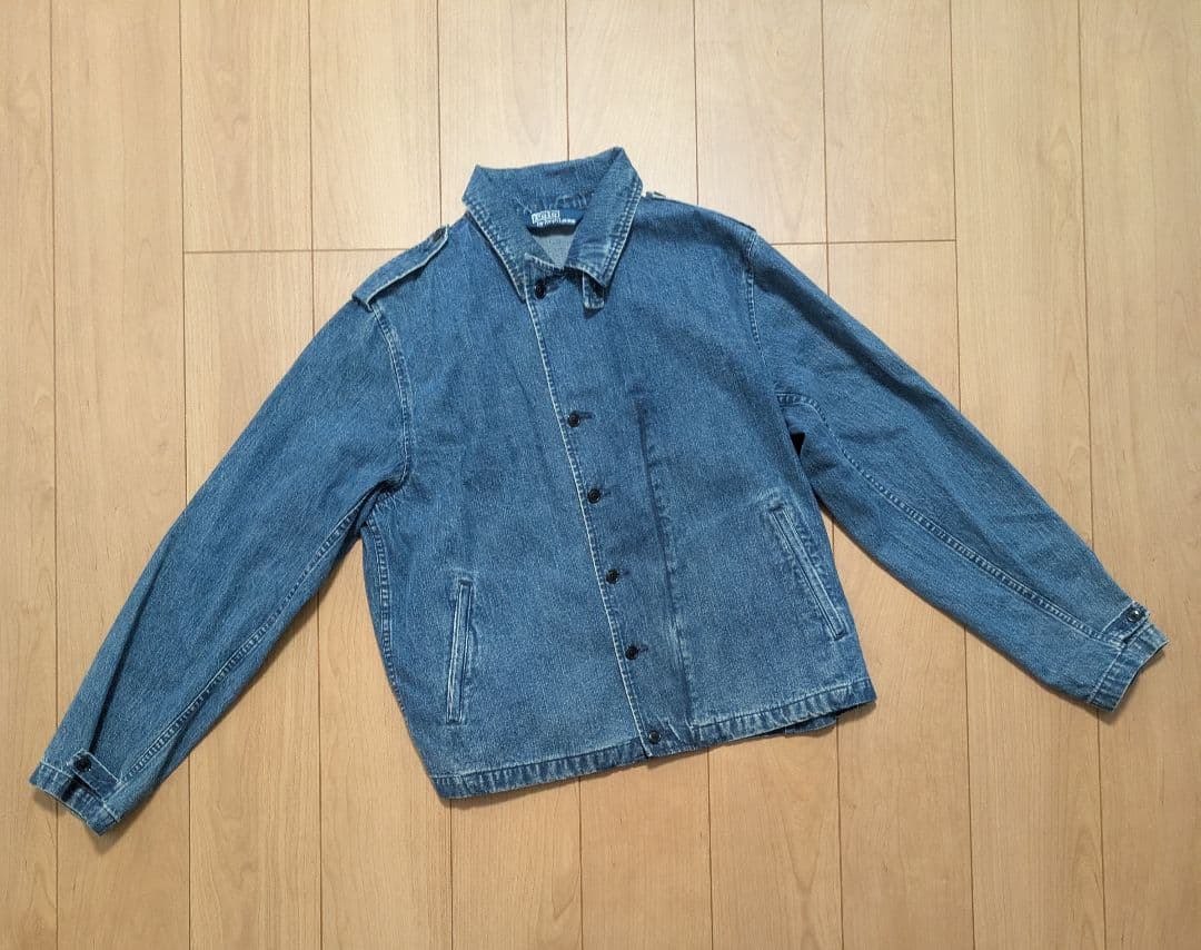 デニム ライダース コート ラルフローレン ralph polo 名作 Ｌ