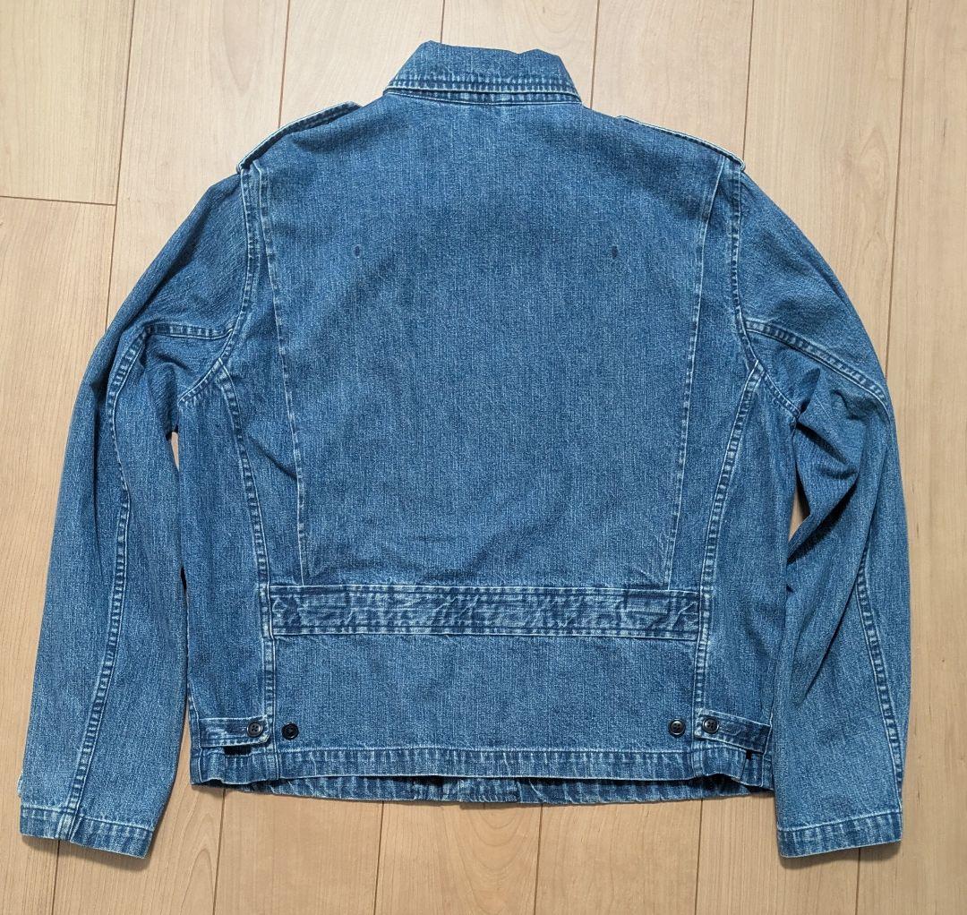 デニム ライダース コート ラルフローレン ralph polo 名作 Ｌ