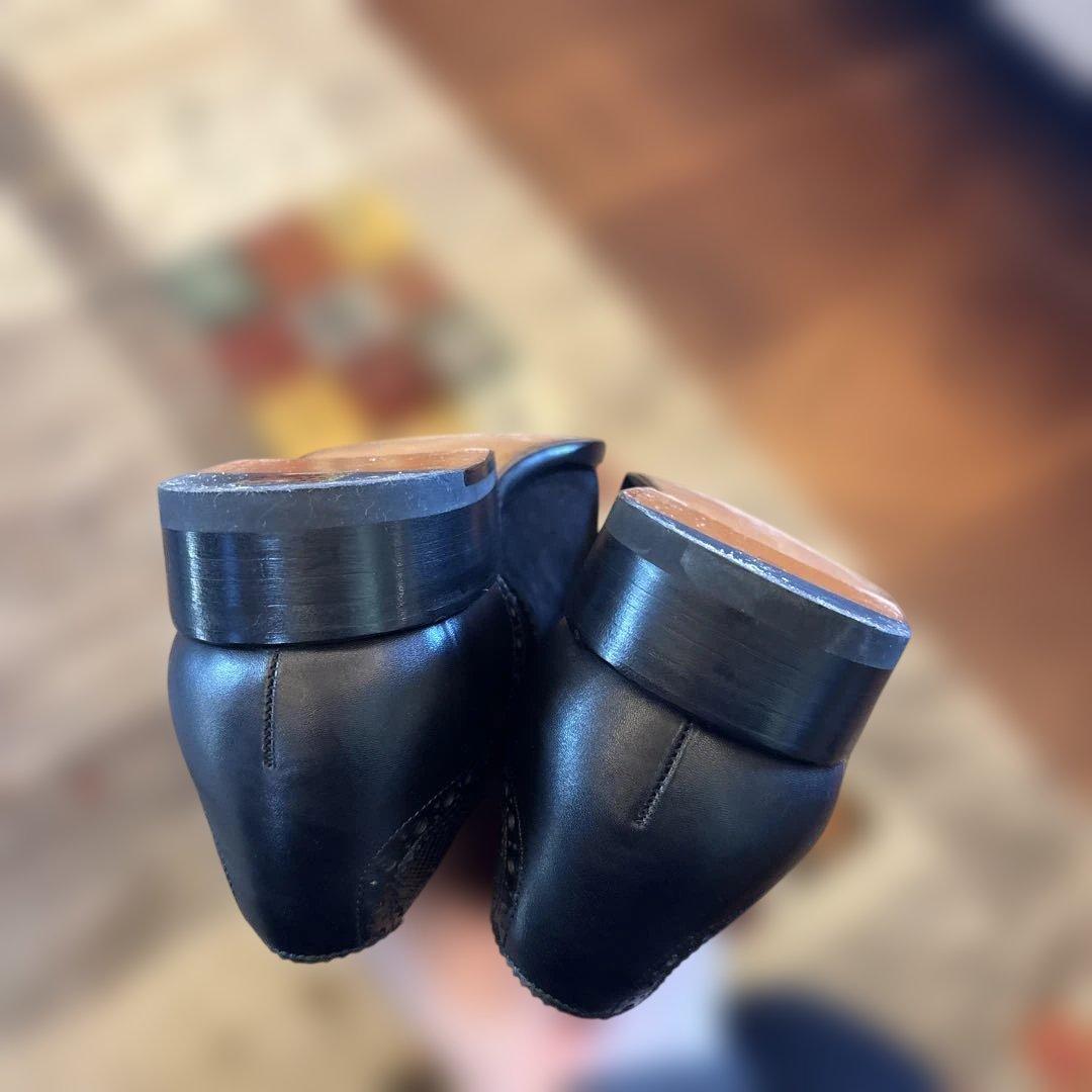 J*e様 MAGANANI ダブルモンクストラップ ビジネスシューズ ブラック