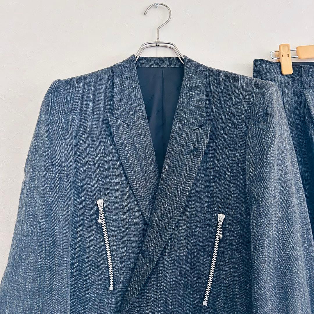 【美品】ジョンローレンスサリバン ジップ ダブル セットアップ スーツ