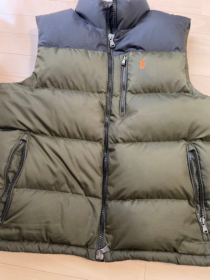 Polo Ralph Lauren ダウンベスト オリーブグリーン/ブラックM
