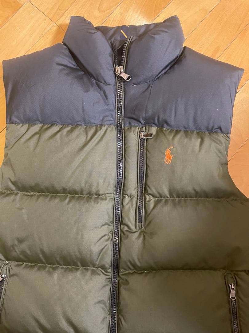 Polo Ralph Lauren ダウンベスト オリーブグリーン/ブラックM