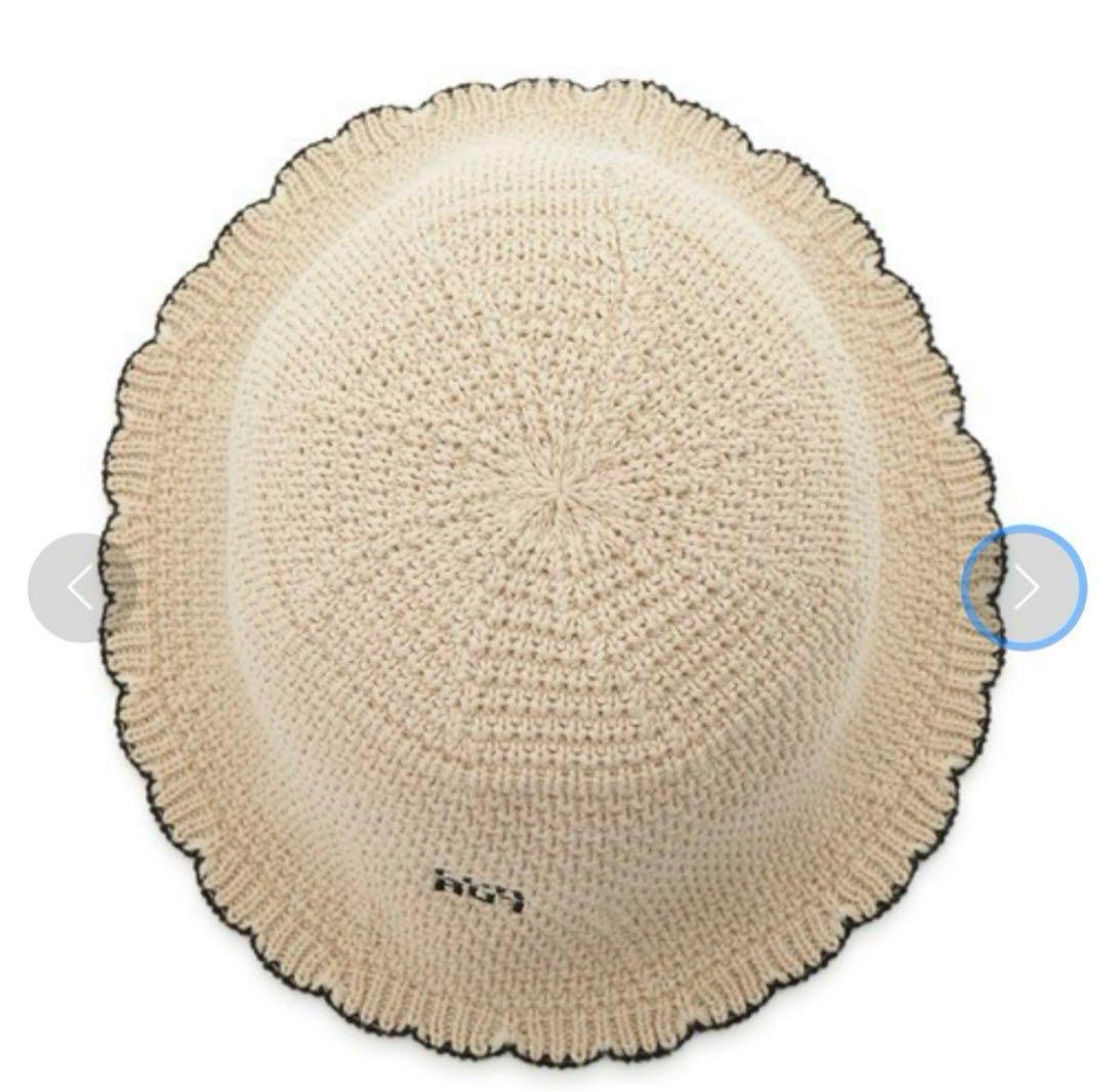 美品　FURFUR ロゴ刺繍ハット ベージュ　バケットハットチューリップハット