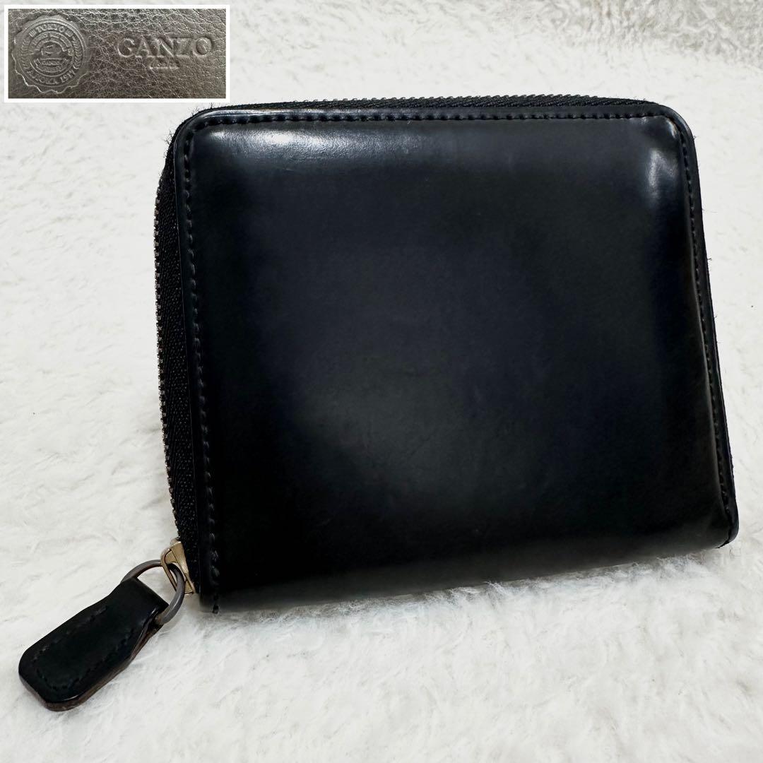 入手困難★GANZO 大阪店限定 シェルコードバン コンパクトジップウォレット