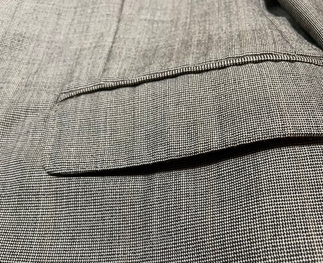 美品イブサンローランダブルブレスト グレー チェック柄 スーツ