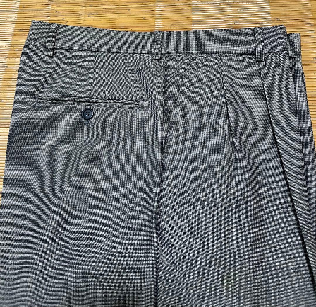 美品イブサンローランダブルブレスト グレー チェック柄 スーツ