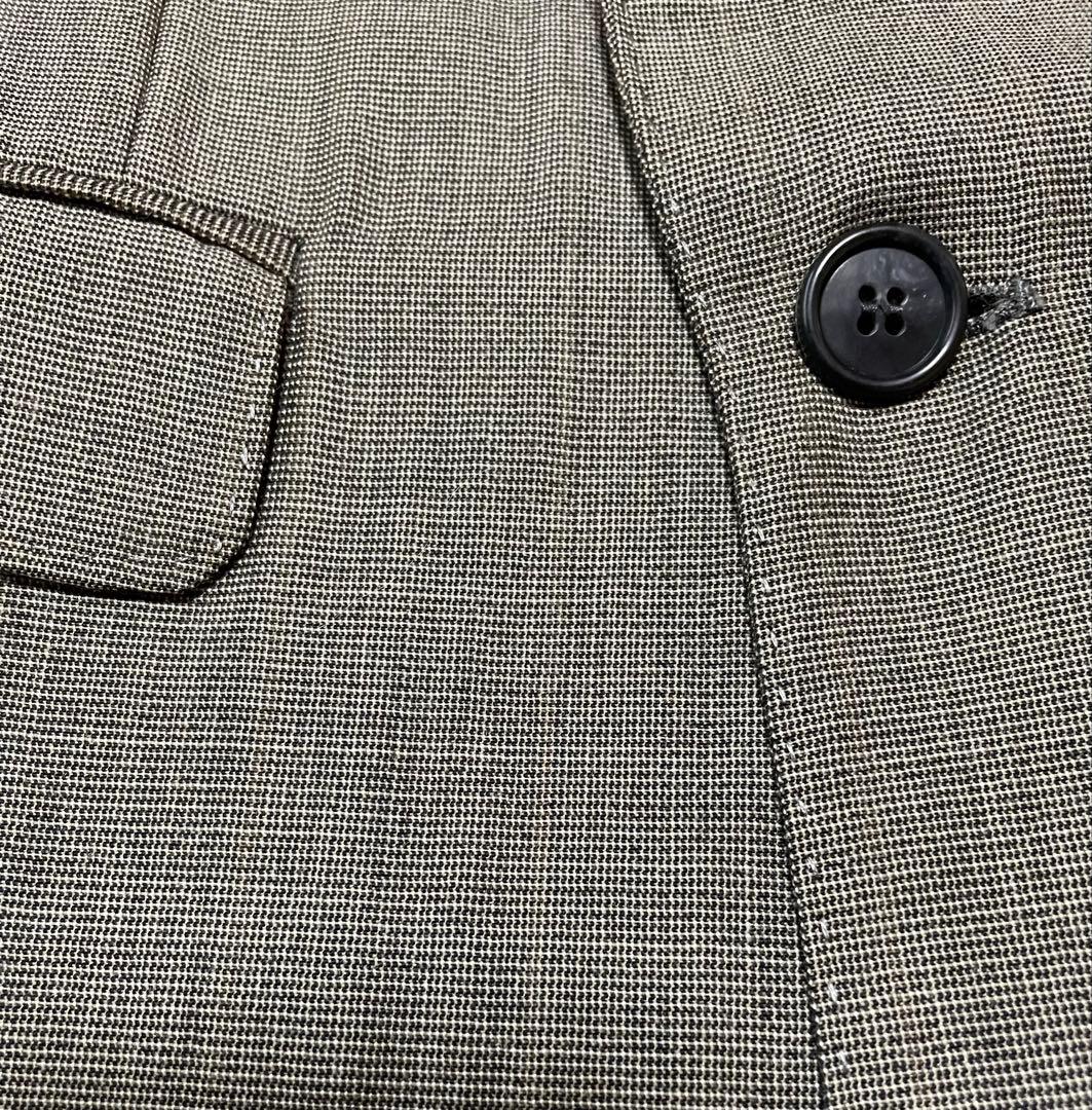 美品イブサンローランダブルブレスト グレー チェック柄 スーツ