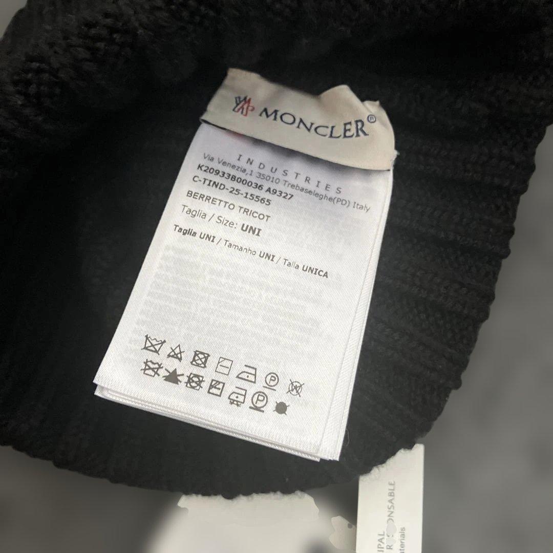MONCLER ニット帽　黒　美品