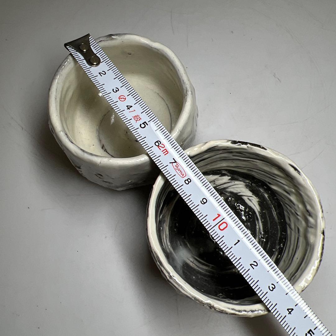 出来良　西端大備丹波焼　ぐい呑2客　共箱　東Y8-0113☆2F