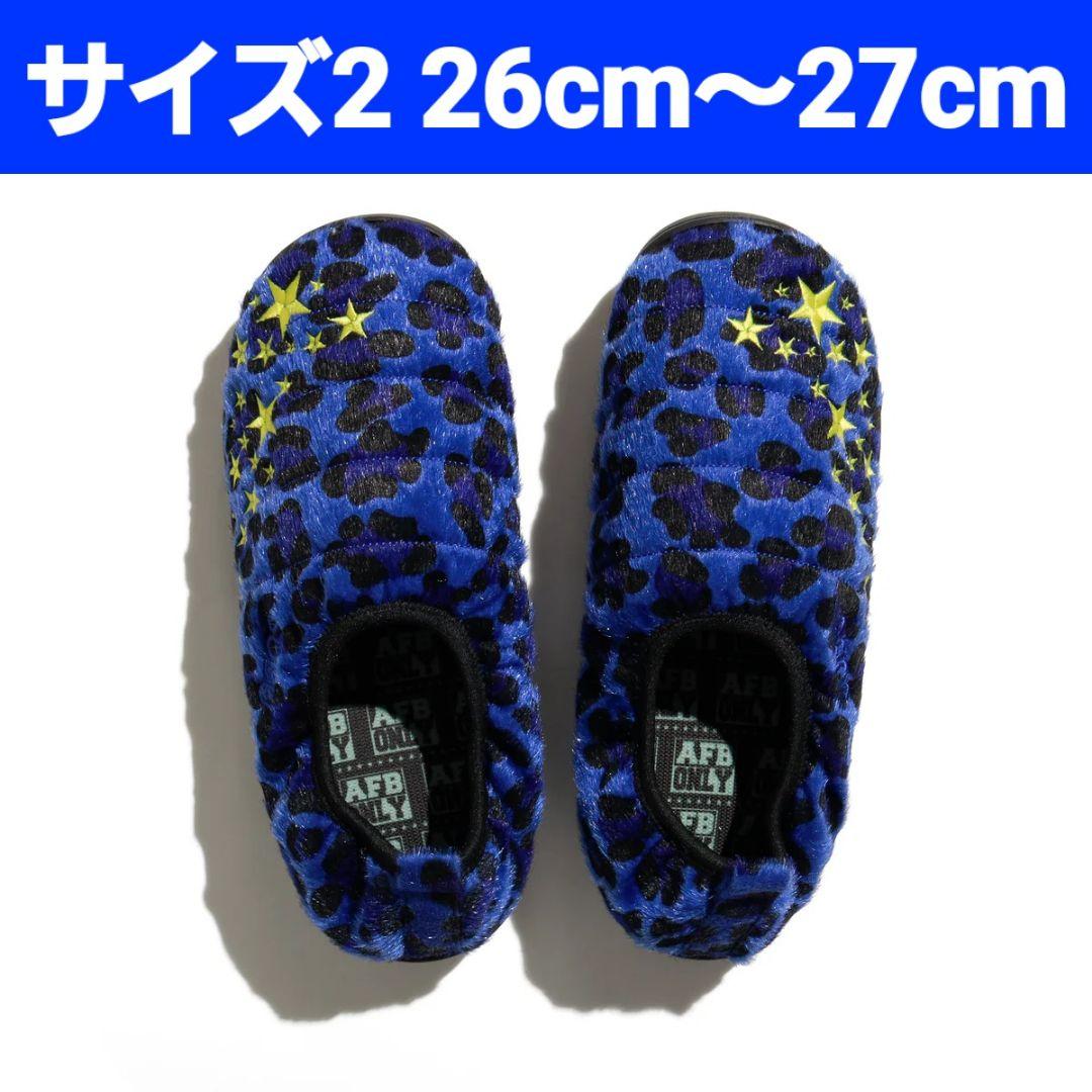 AFB × SUBU LEOPARD STAR MULE ブルー サイズ2