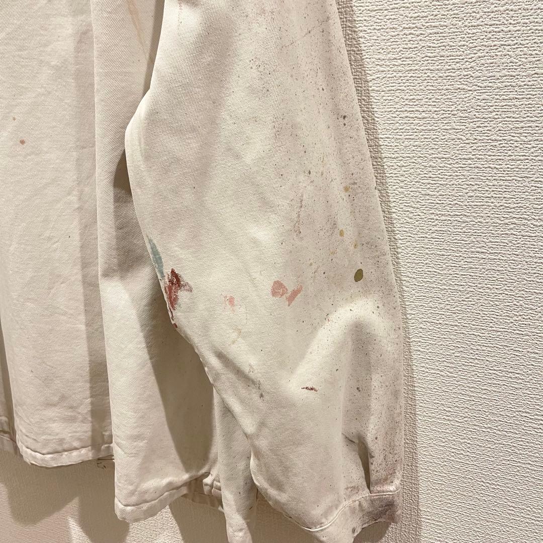 フレンチ カバーオール ワークジャケット ペンキ飛び ヴィンテージ 古着 ユーロ