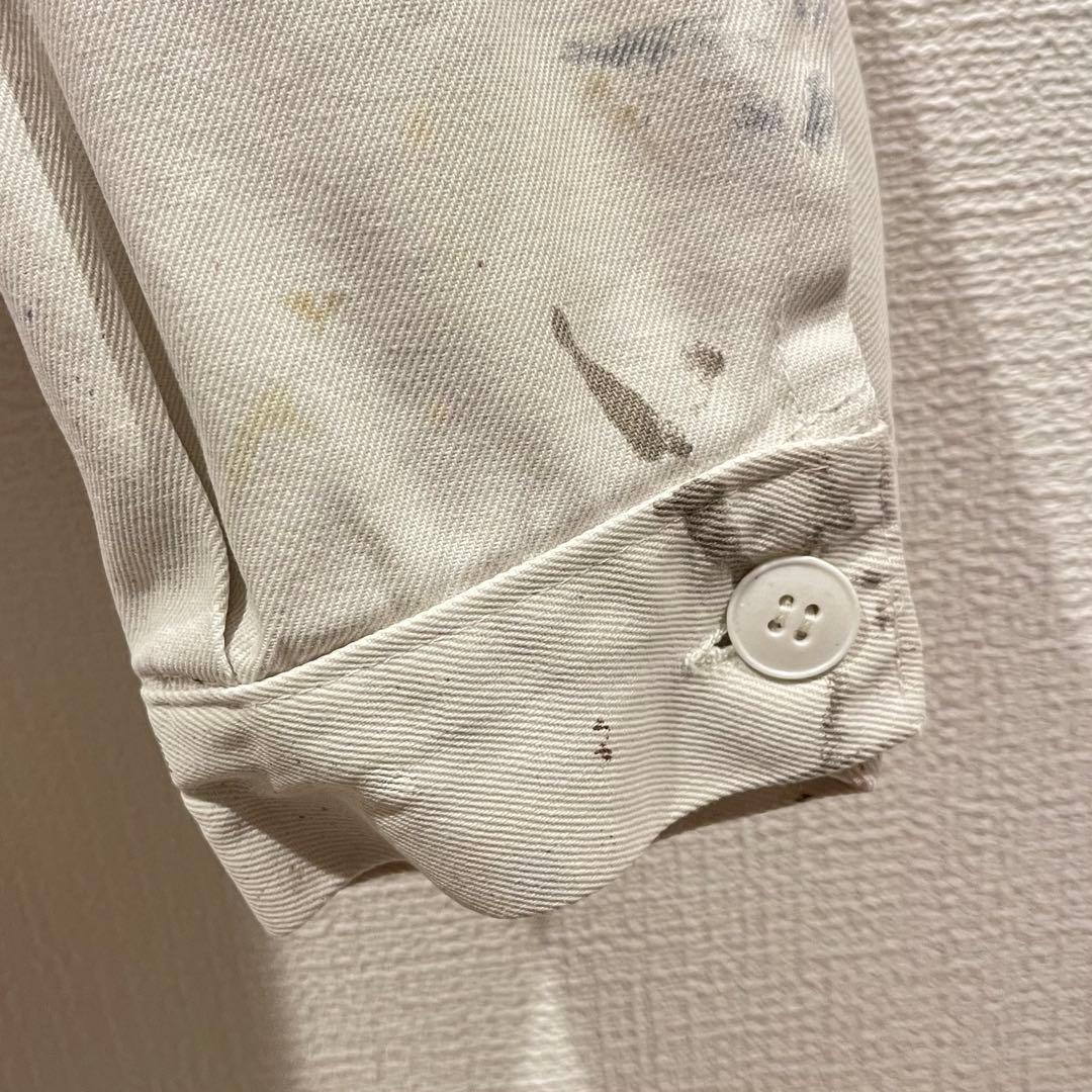 フレンチ カバーオール ワークジャケット ペンキ飛び ヴィンテージ 古着 ユーロ