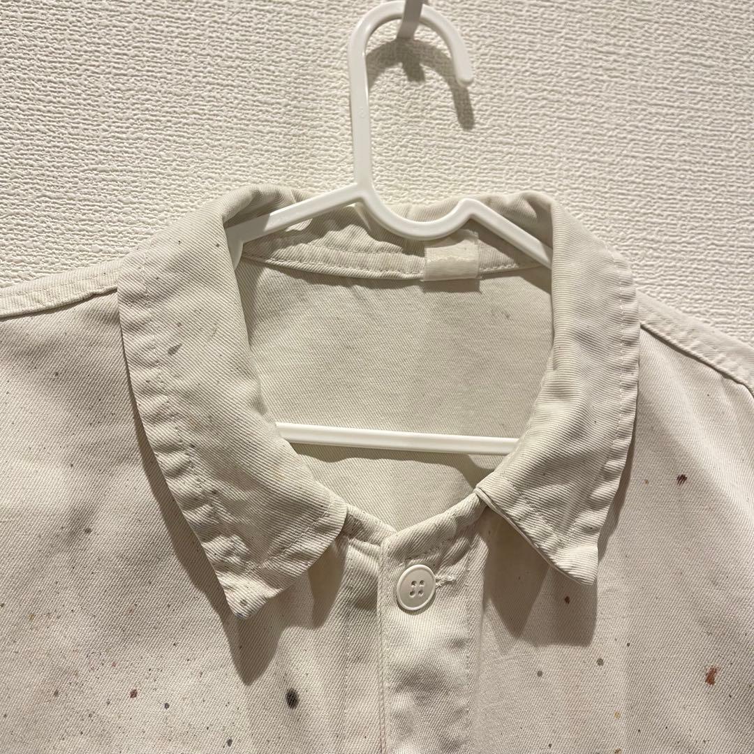 フレンチ カバーオール ワークジャケット ペンキ飛び ヴィンテージ 古着 ユーロ