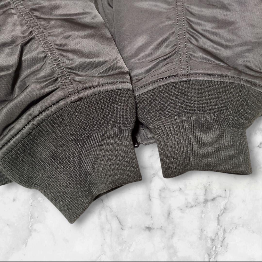 美品✨アルファインダストリーズ MA-1 フライトジャケット カーキ M 短丈