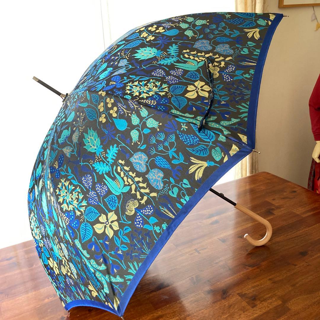 槙田商店　高級傘　晴雨兼用　日本製　ブルー　北欧　定価19,800円