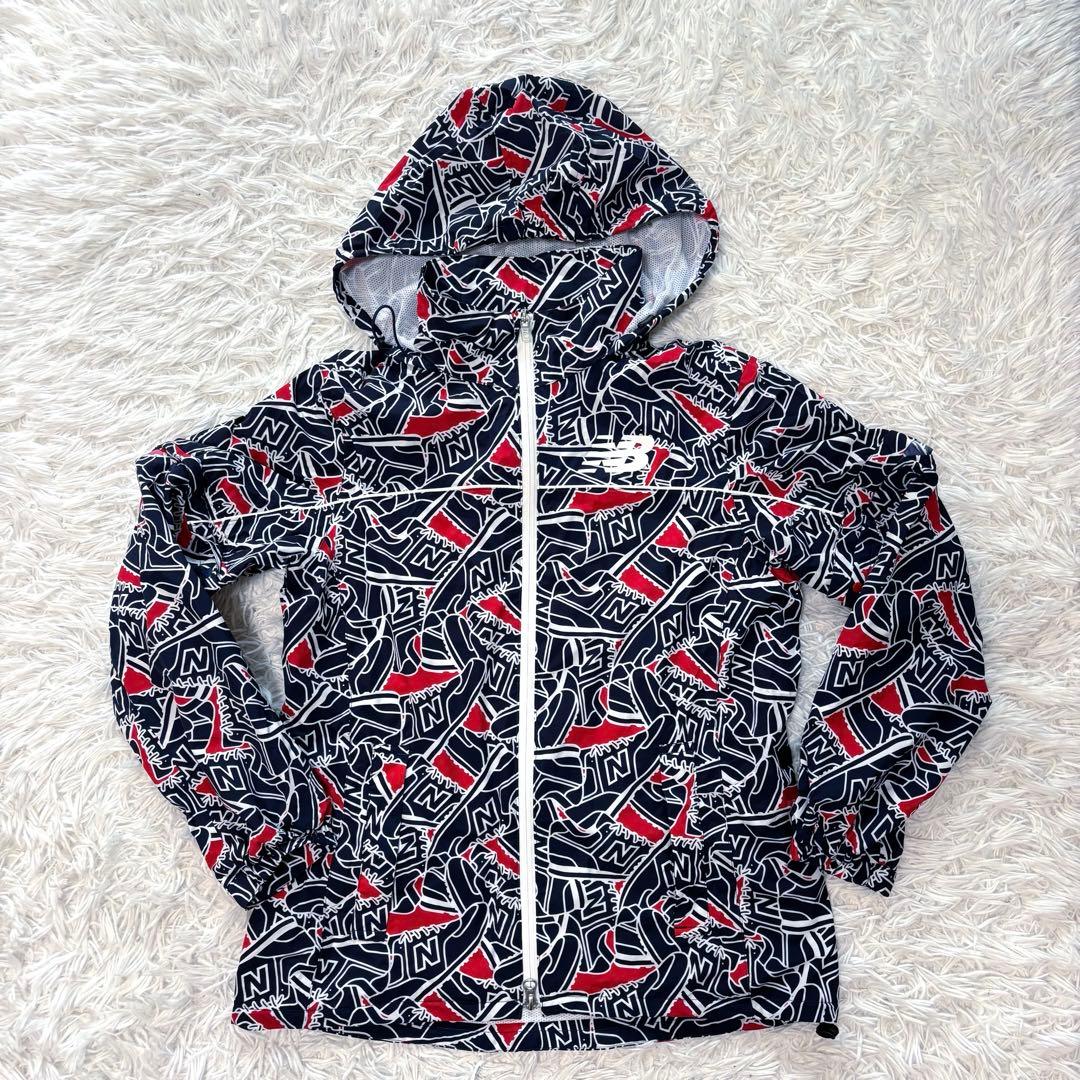 希少 ニューバランスゴルフ セットアップ レインウェア 総柄 ブルゾン