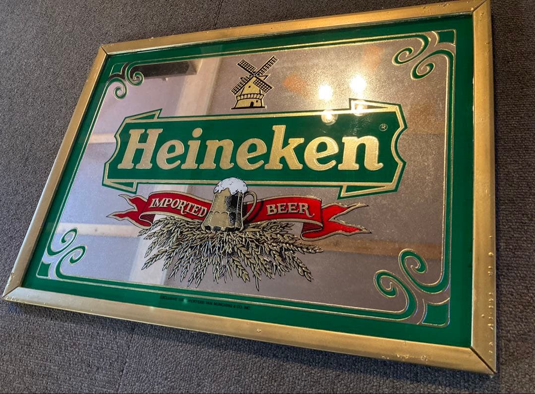ハイネケン ヴィンテージ パブミラー レトロ アメリカン 雑貨 バー ガレージ