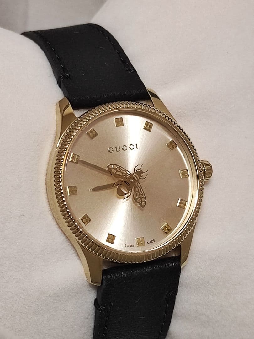 かわいいウサギ 新品 グッチ G-TIMELESS クォーツ 腕時計 蜂