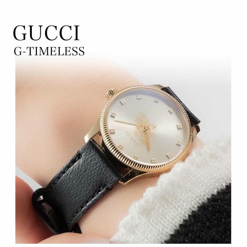 かわいいウサギ 新品 グッチ G-TIMELESS クォーツ 腕時計 蜂