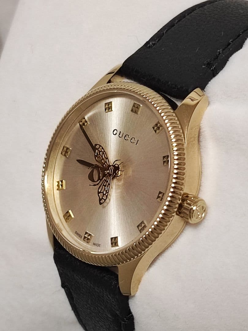 かわいいウサギ 新品 グッチ G-TIMELESS クォーツ 腕時計 蜂