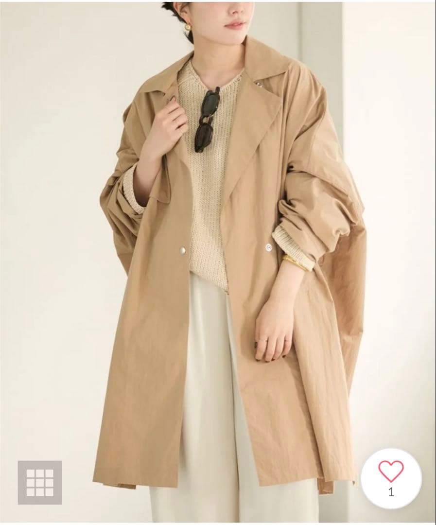 plage テントコート キャメル 36