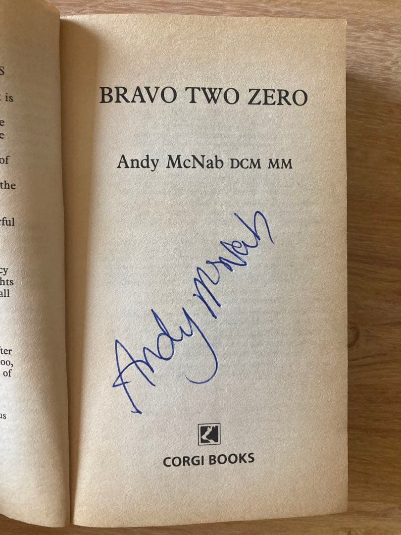 BRAVO TWO ZERO by ANDY McNAB（直筆サイン有）　SAS
