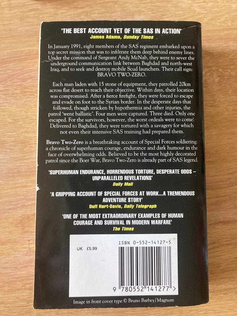 BRAVO TWO ZERO by ANDY McNAB（直筆サイン有）　SAS