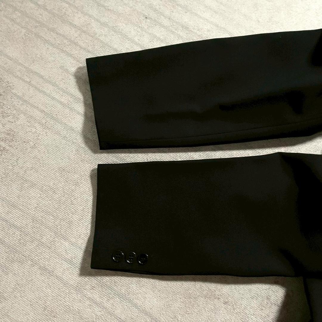 超美品 90's オールブラック ダブルブレスト 漆黒 ウール