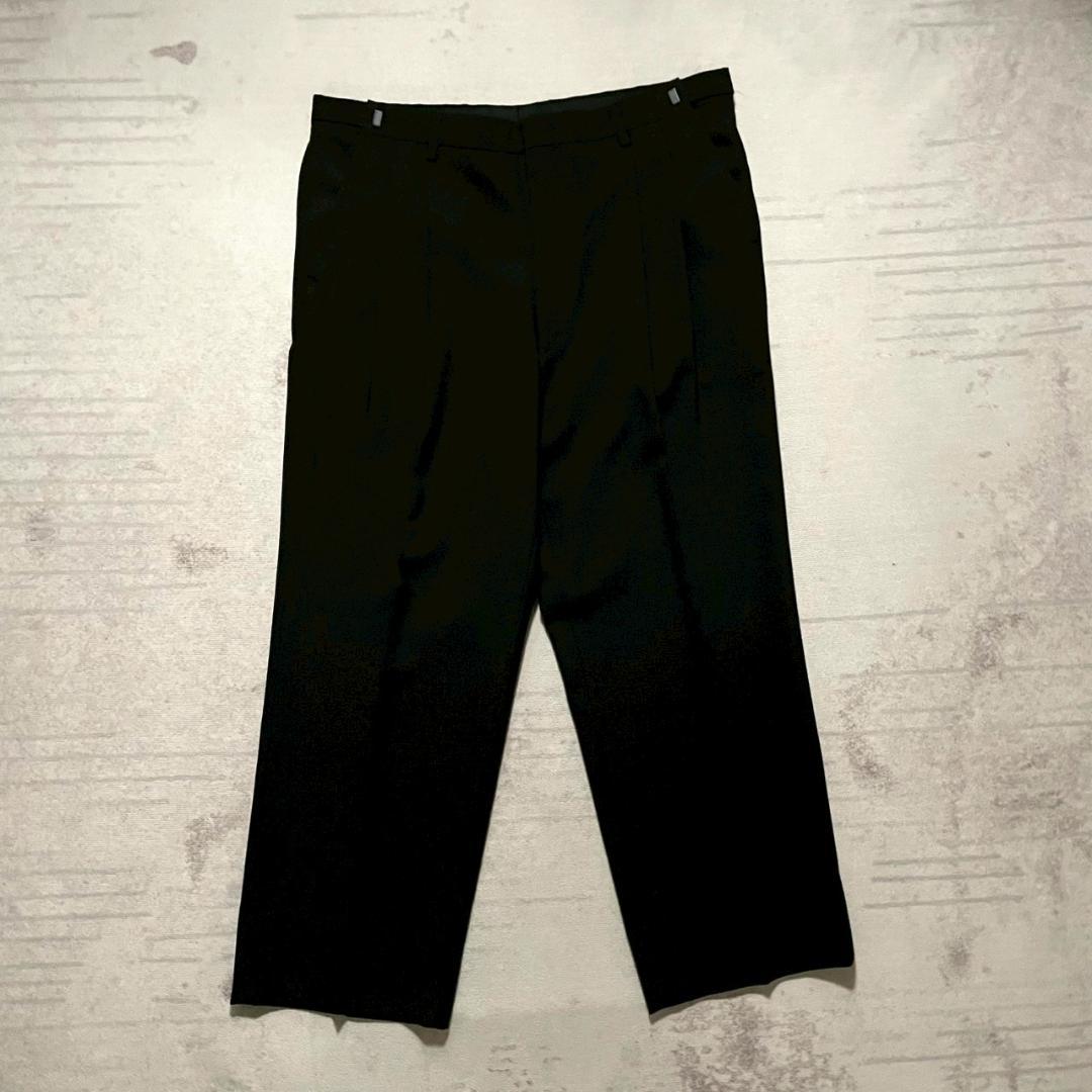 超美品 90's オールブラック ダブルブレスト 漆黒 ウール