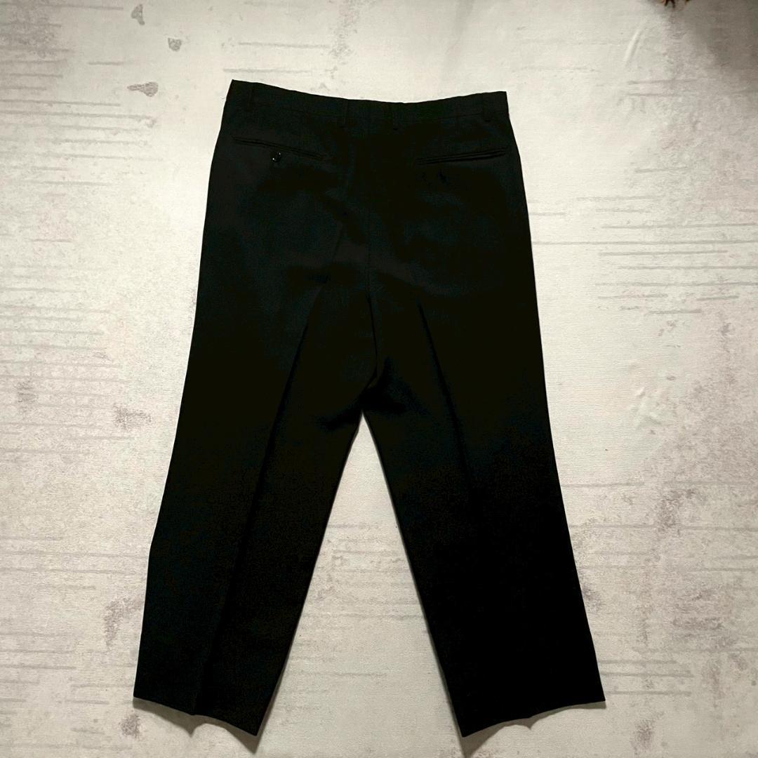 超美品 90's オールブラック ダブルブレスト 漆黒 ウール