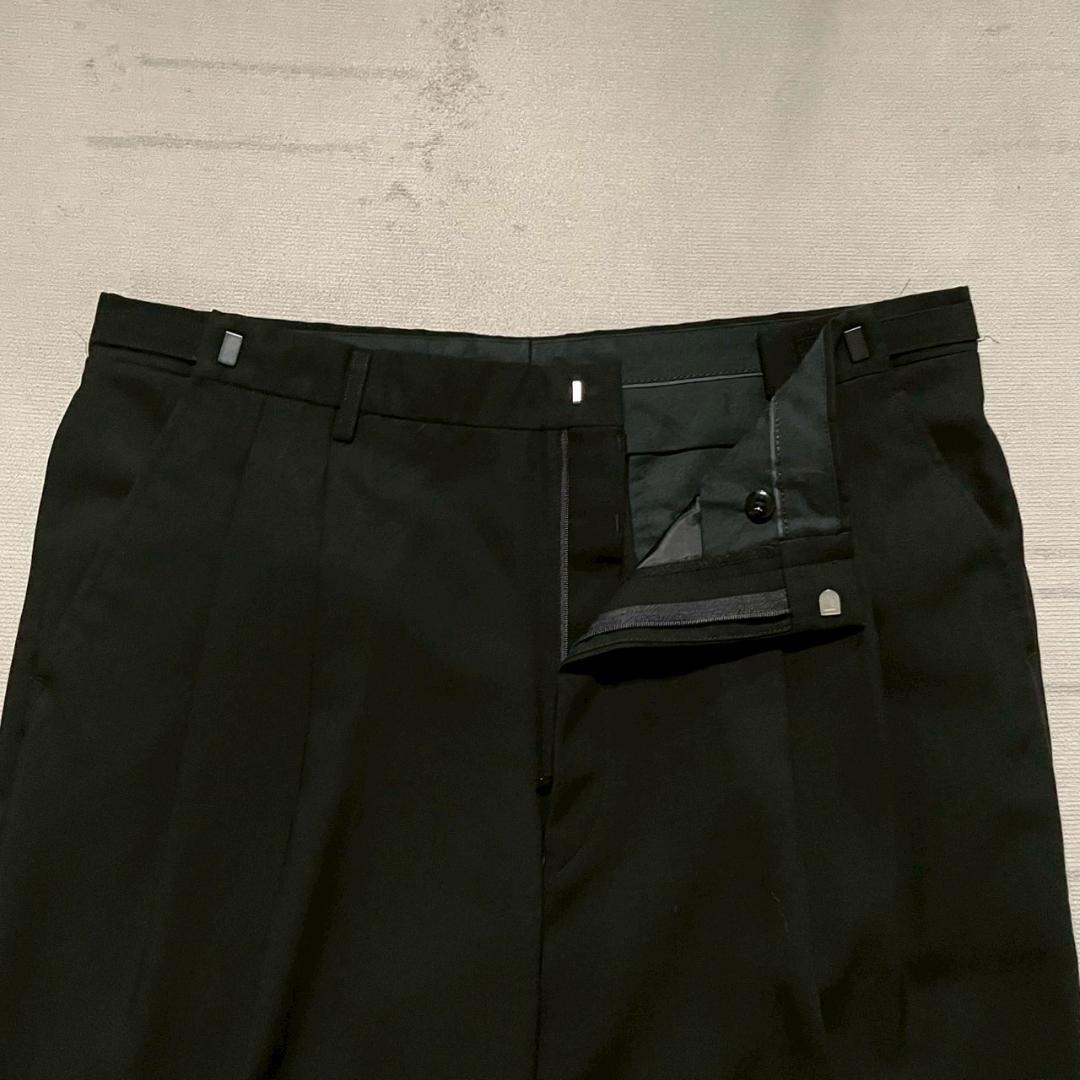 超美品 90's オールブラック ダブルブレスト 漆黒 ウール