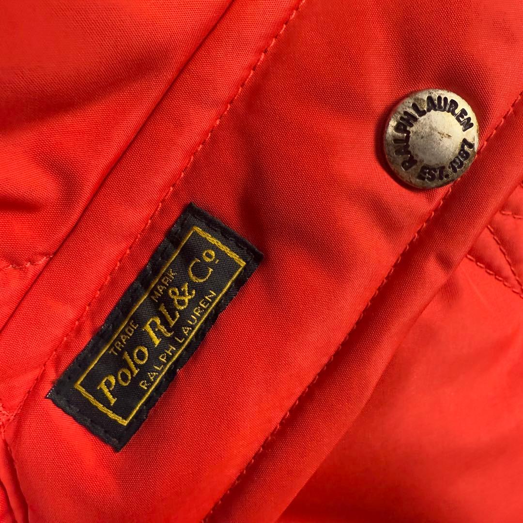 【美品】 POLO RALPH LAUREN 肉厚 2way ダウンベスト 赤