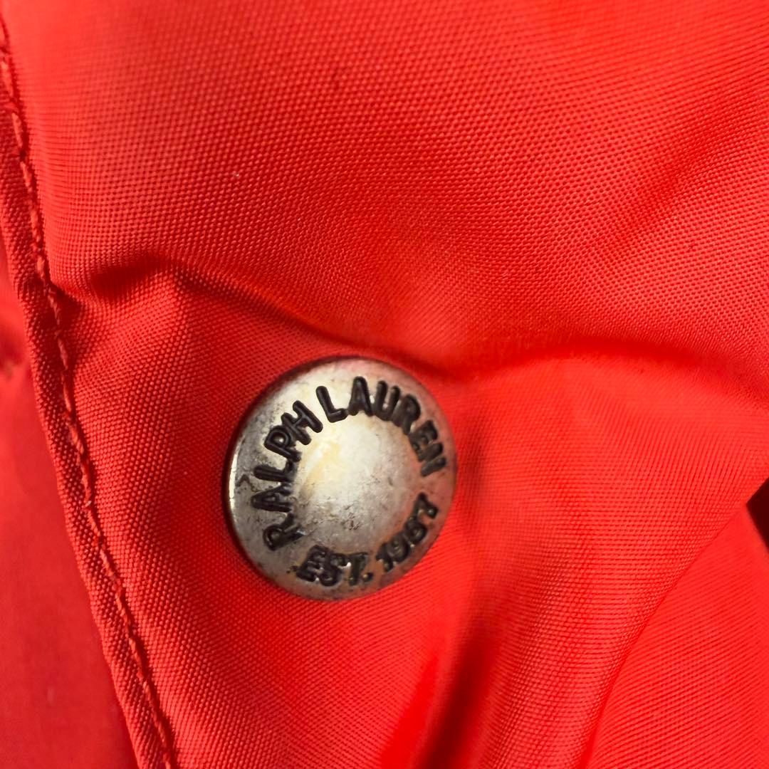 【美品】 POLO RALPH LAUREN 肉厚 2way ダウンベスト 赤