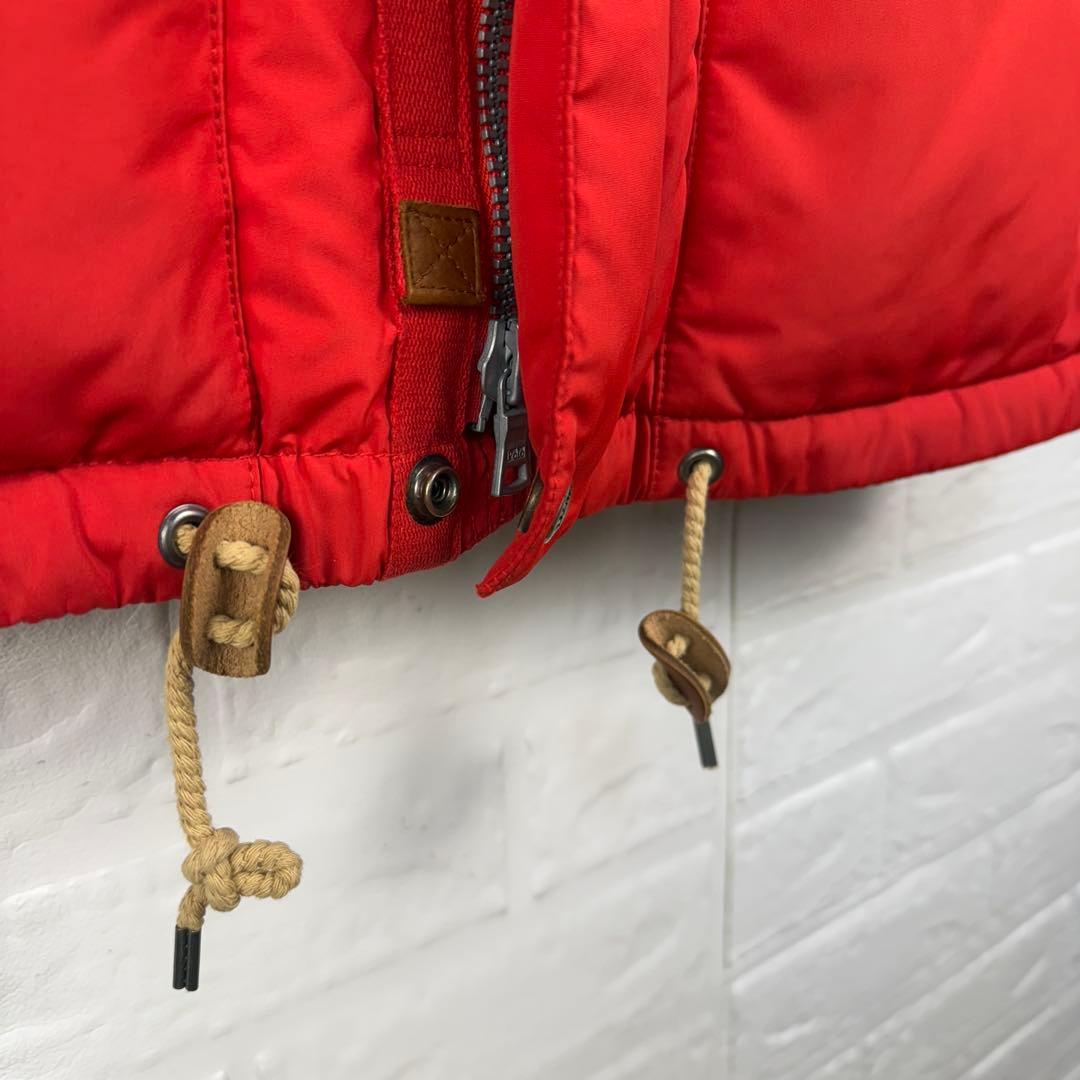 【美品】 POLO RALPH LAUREN 肉厚 2way ダウンベスト 赤