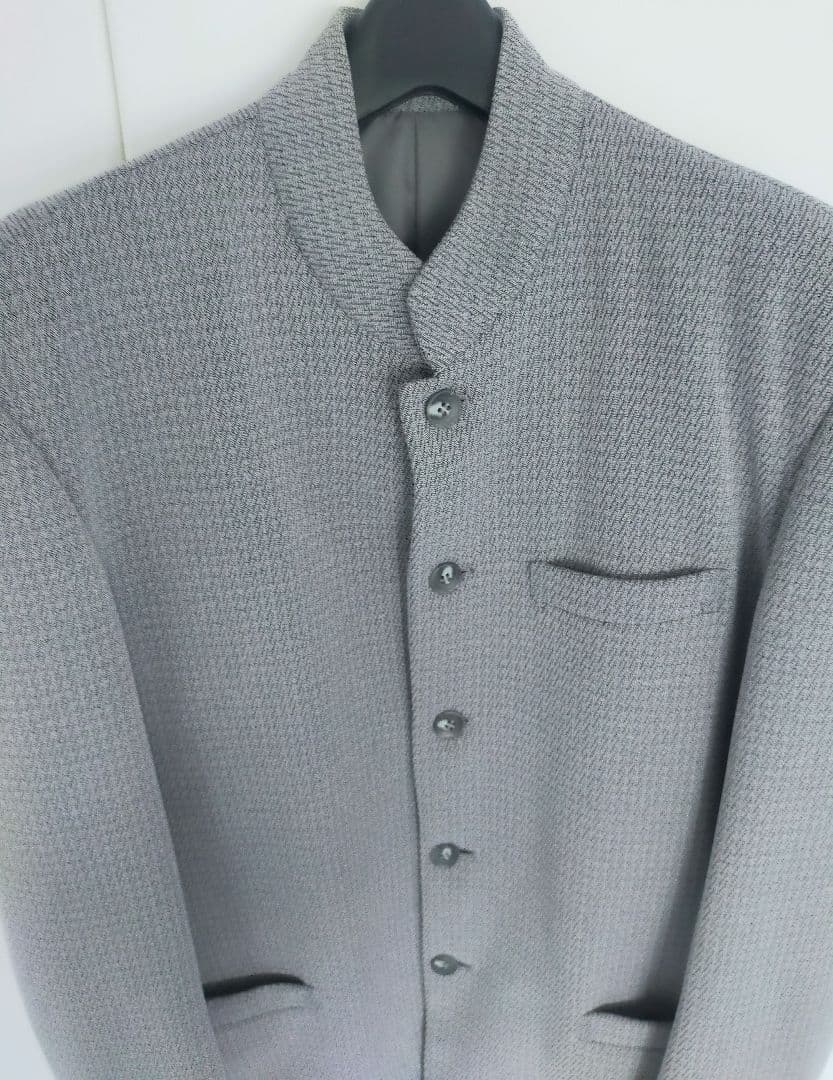 【お値下】vintage　ビンテージ　3ピースマオカラースーツ　Lサイズ　グレー